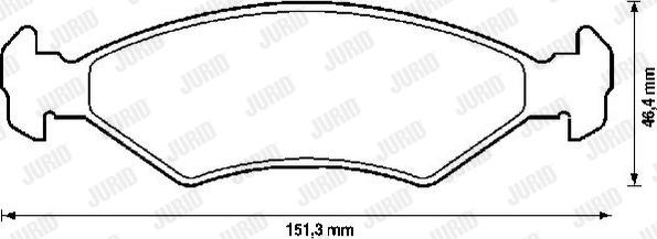 Jurid 572388J - Тормозные колодки, дисковые, комплект autosila-amz.com