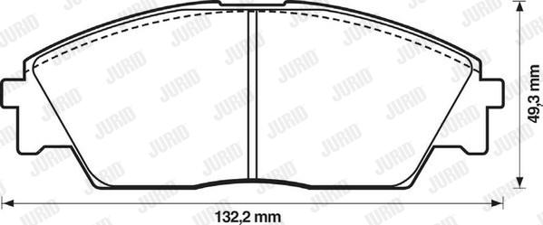 Jurid 572329J - Тормозные колодки, дисковые, комплект autosila-amz.com