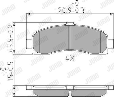 Jurid 572257J - Тормозные колодки, дисковые, комплект autosila-amz.com