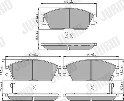 Jurid 572268J - Тормозные колодки, дисковые, комплект autosila-amz.com