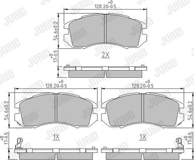 Jurid 572275J - Тормозные колодки, дисковые, комплект autosila-amz.com