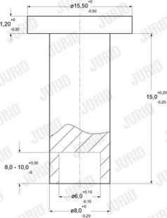 Jurid 8102080005 - Заклепка, накладки барабанного тормоза autosila-amz.com