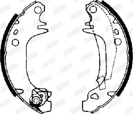 Jurid 361447J - Комплект тормозных колодок, барабанные autosila-amz.com