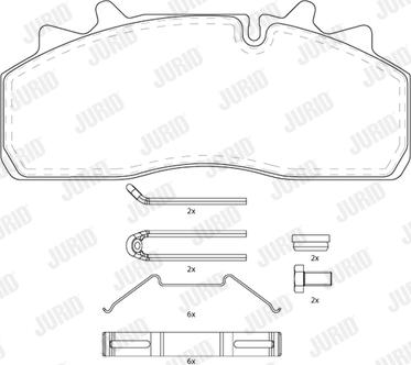 Jurid 2915905390 - Тормозные колодки, дисковые, комплект autosila-amz.com