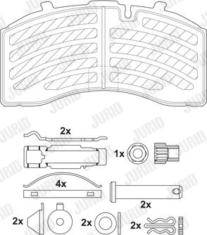 Jurid 2915805390 - Тормозные колодки, дисковые, комплект autosila-amz.com