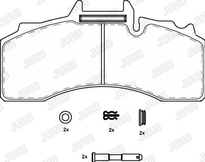 Jurid 2922709560 - Тормозные колодки, дисковые, комплект autosila-amz.com