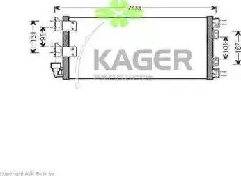 Kager 945995 - Конденсатор кондиционера autosila-amz.com