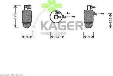 Kager 94-5072 - Осушитель, кондиционер autosila-amz.com