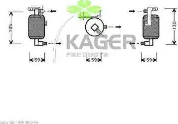 Kager 945299 - Осушитель, кондиционер autosila-amz.com