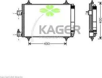 Kager 945794 - Конденсатор кондиционера autosila-amz.com