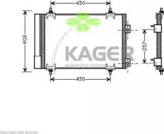 Kager 945791 - Конденсатор кондиционера autosila-amz.com