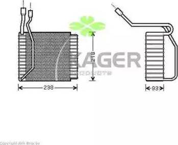 Kager 945743 - Испаритель, кондиционер autosila-amz.com