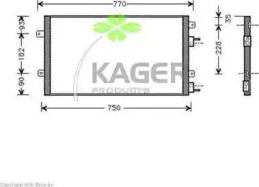 Kager 94-5789 - Конденсатор кондиционера autosila-amz.com