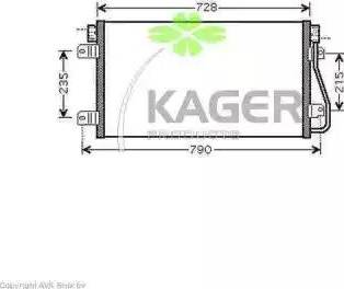 Kager 946101 - Конденсатор кондиционера autosila-amz.com