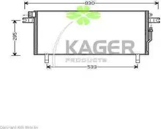 Kager 946187 - Конденсатор кондиционера autosila-amz.com