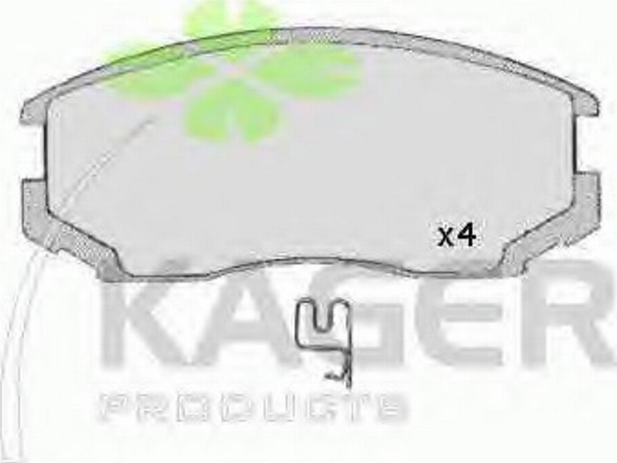 Kager 35-0572 - Тормозные колодки, дисковые, комплект autosila-amz.com