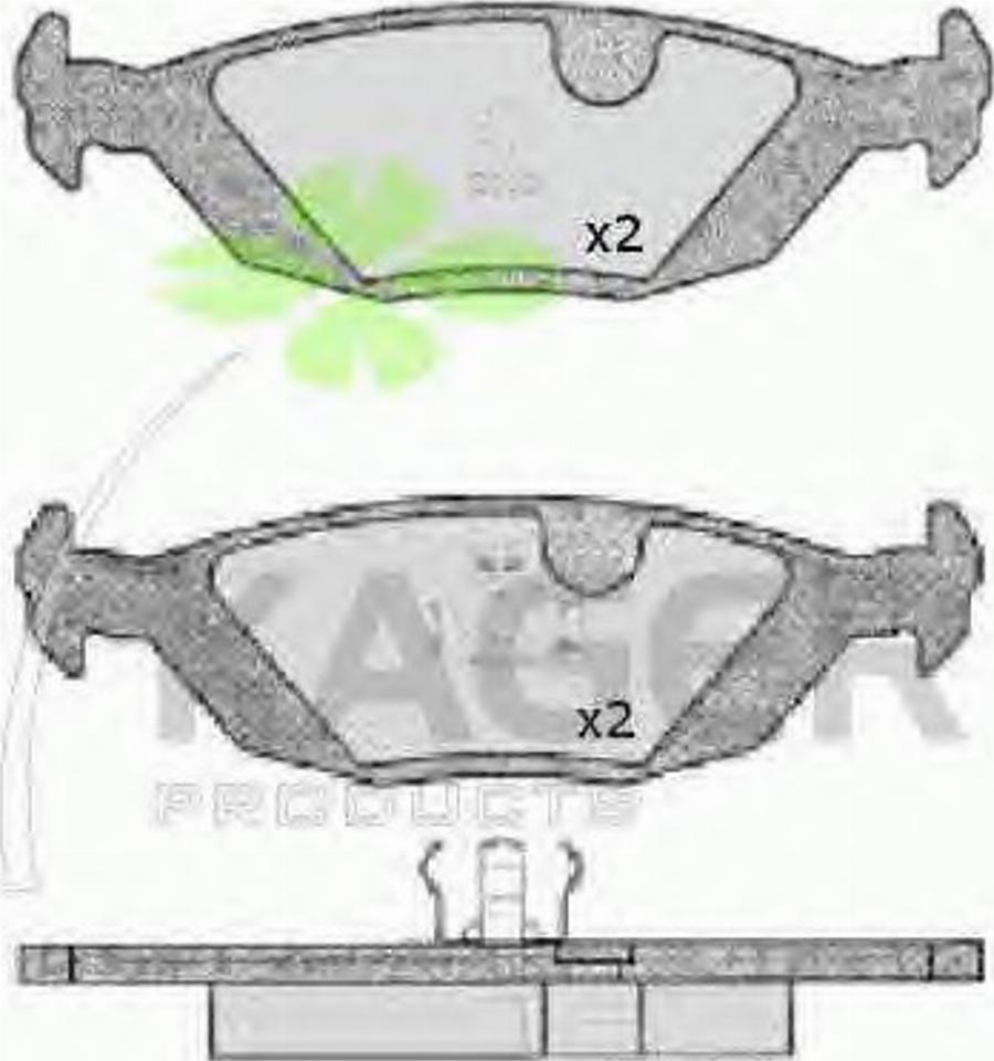 Kager 35-0024 - Тормозные колодки, дисковые, комплект autosila-amz.com