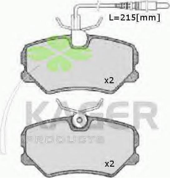 Kager 35-0027 - Тормозные колодки, дисковые, комплект autosila-amz.com