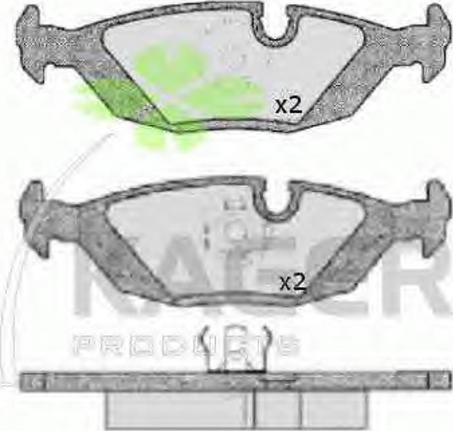 Kager 350101 - Тормозные колодки, дисковые, комплект autosila-amz.com