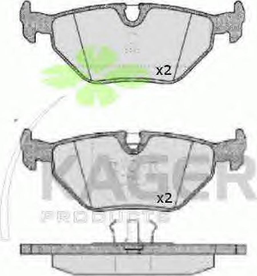 Kager 35-0183 - Тормозные колодки, дисковые, комплект autosila-amz.com