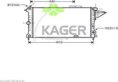 Kager 31-0755 - Радиатор, охлаждение двигателя autosila-amz.com