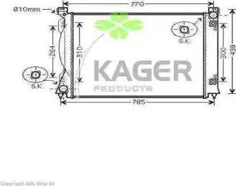 Kager 311640 - Радиатор, охлаждение двигателя autosila-amz.com