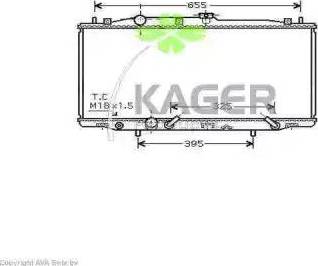 Kager 311673 - Радиатор, охлаждение двигателя autosila-amz.com