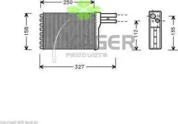 Kager 320381 - Теплообменник, отопление салона autosila-amz.com