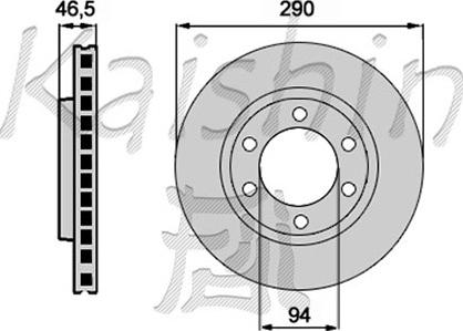 Kaishin CBR112 - Тормозной диск autosila-amz.com