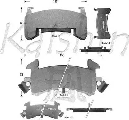 Kaishin D9989 - Тормозные колодки, дисковые, комплект autosila-amz.com