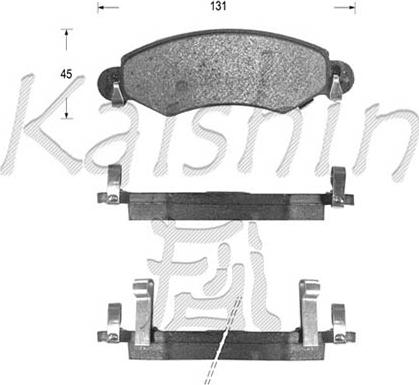 Kaishin D9051 - Тормозные колодки, дисковые, комплект autosila-amz.com