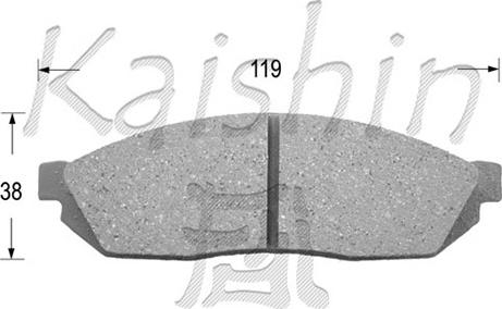 Kaishin D5009 - Тормозные колодки, дисковые, комплект autosila-amz.com