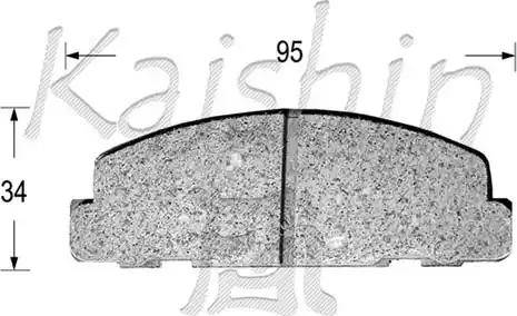 Kaishin D0003 - Тормозные колодки, дисковые, комплект autosila-amz.com
