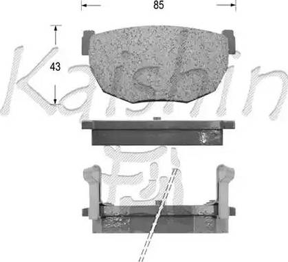 Kaishin D1099 - Тормозные колодки, дисковые, комплект autosila-amz.com