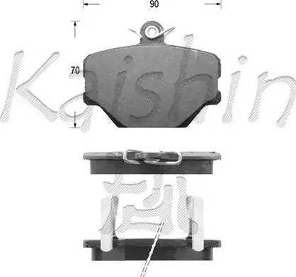 Kaishin D10049 - Тормозные колодки, дисковые, комплект autosila-amz.com