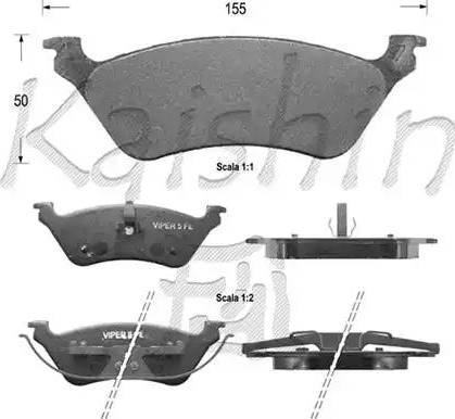 Kaishin D10043 - Тормозные колодки, дисковые, комплект autosila-amz.com