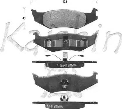 Kaishin D10024 - Тормозные колодки, дисковые, комплект autosila-amz.com