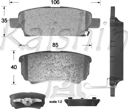 Kaishin D10145 - Тормозные колодки, дисковые, комплект autosila-amz.com