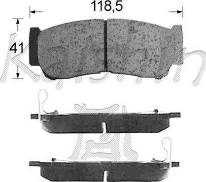 Kaishin D10142OE - Тормозные колодки, дисковые, комплект autosila-amz.com