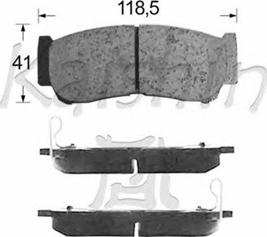 Kaishin D10142 - Тормозные колодки, дисковые, комплект autosila-amz.com