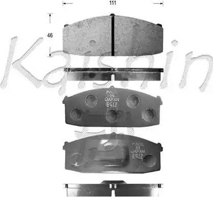 Kaishin D1013 - Тормозные колодки, дисковые, комплект autosila-amz.com