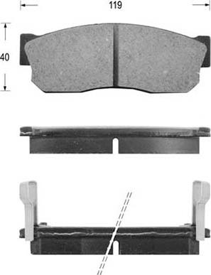 Kaishin D1035 - Тормозные колодки, дисковые, комплект autosila-amz.com