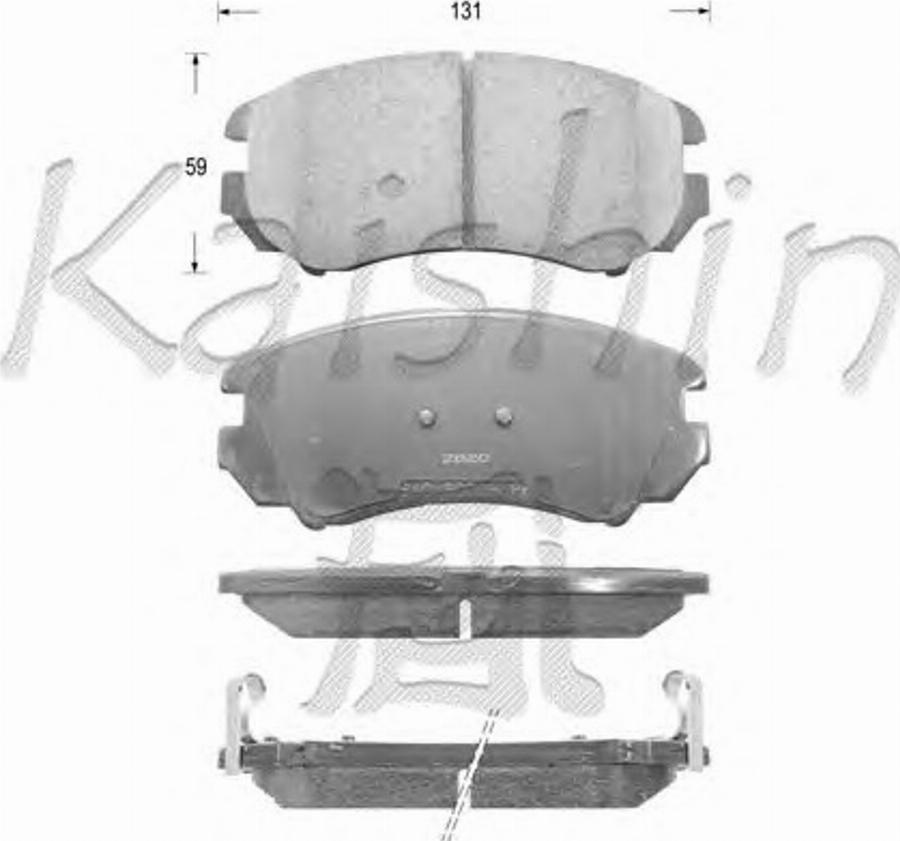 Kaishin D11148 - Тормозные колодки, дисковые, комплект autosila-amz.com