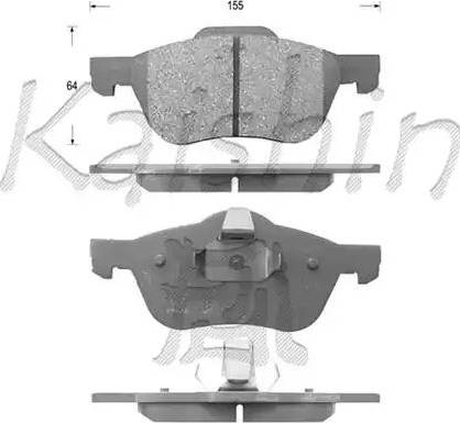 Kaishin D1256 - Тормозные колодки, дисковые, комплект autosila-amz.com