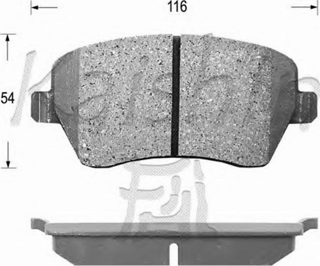 Kaishin D1261 - Тормозные колодки, дисковые, комплект autosila-amz.com