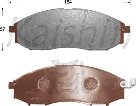 Kaishin D1263 - Тормозные колодки, дисковые, комплект autosila-amz.com