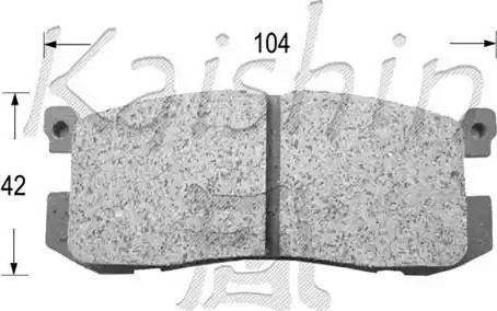 Kaishin D3056 - Тормозные колодки, дисковые, комплект autosila-amz.com