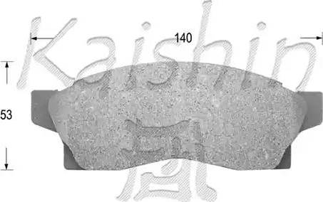 Kaishin D2091 - Тормозные колодки, дисковые, комплект autosila-amz.com