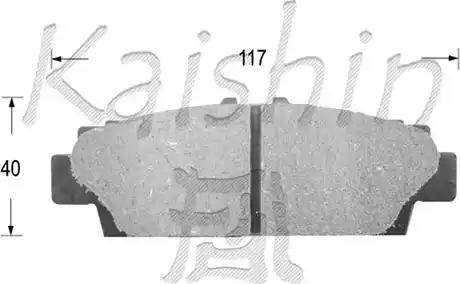Kaishin D2089 - Тормозные колодки, дисковые, комплект autosila-amz.com