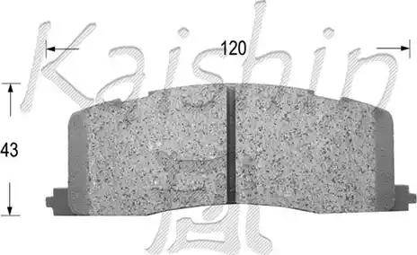 Kaishin D2105 - Тормозные колодки, дисковые, комплект autosila-amz.com